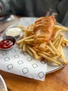 Traditional Fish & Chips at Tap & Barrel • Bridges on Granville Island reviewed by Robert Lawrence Vancouver